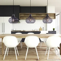 Hanglamp Onion 3L draad zwart