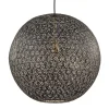 Hanglamp Oronero bol zwart/goud 50cm