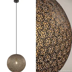 Hanglamp Oronero bol zwart/goud 40cm