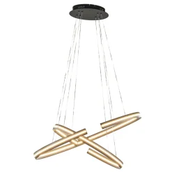 Hanglamp ovaal dubbel zwart