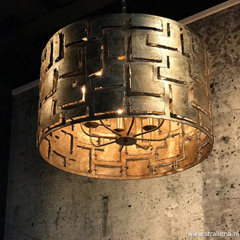 Hanglamp Pablo cil 55cm ambacht.zilver