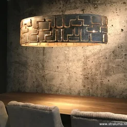 Hanglamp Pablo ovaal ambachtelijk zilver