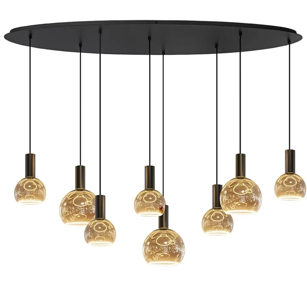 Hanglamp Segula 8L ovaal zwart