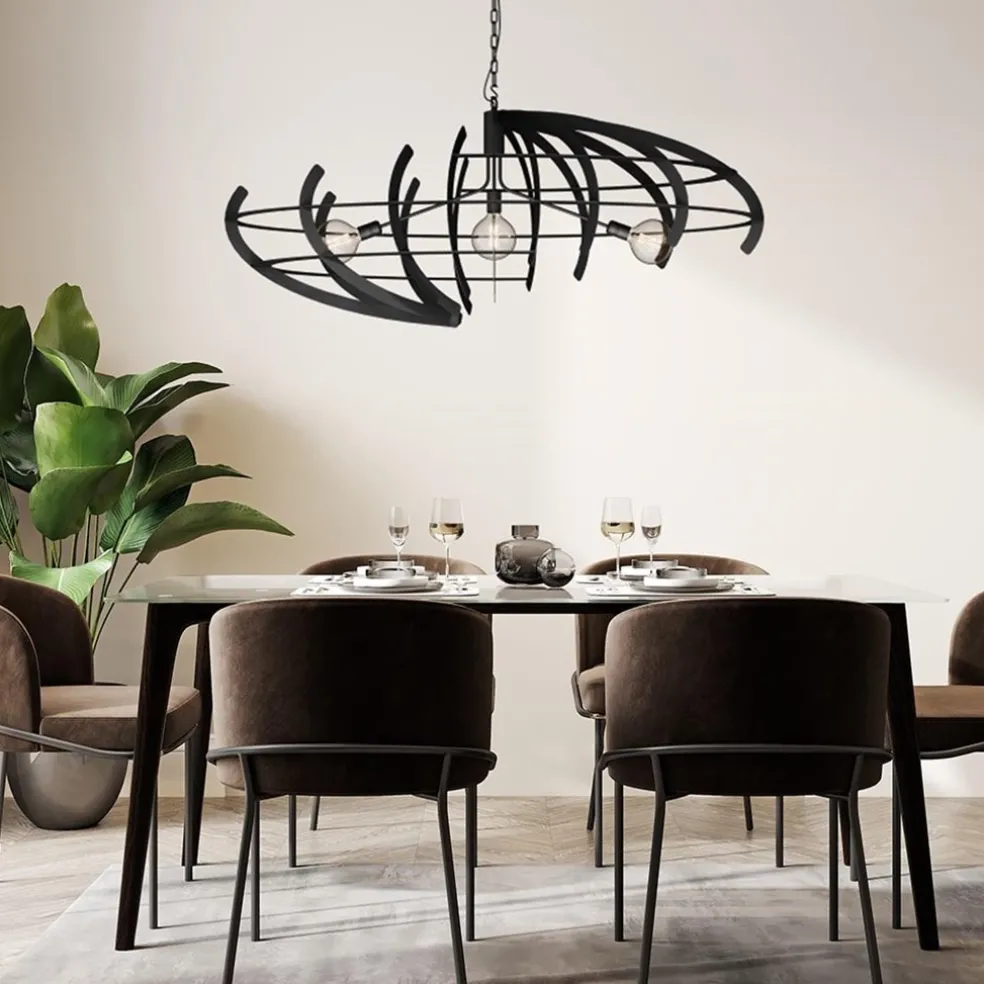 Hanglamp Terra ovaal zwart