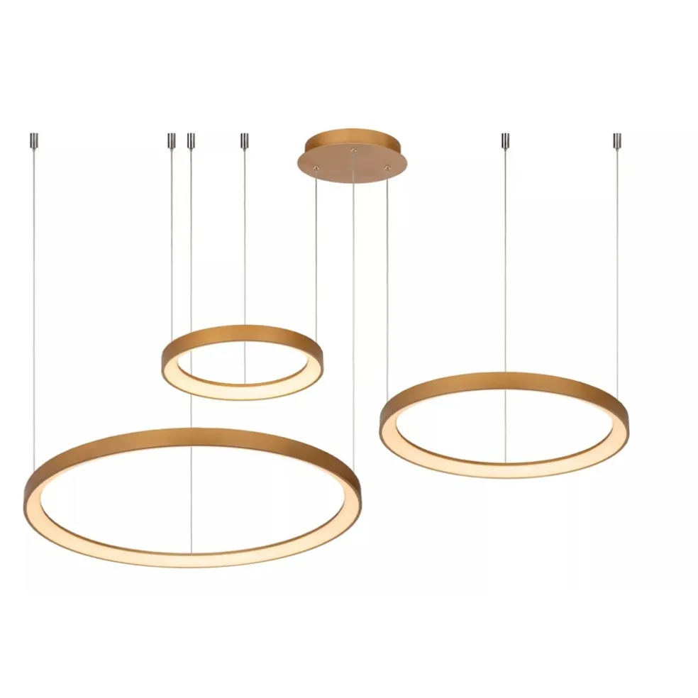 Hanglamp Vidal 3 ringen matgoud