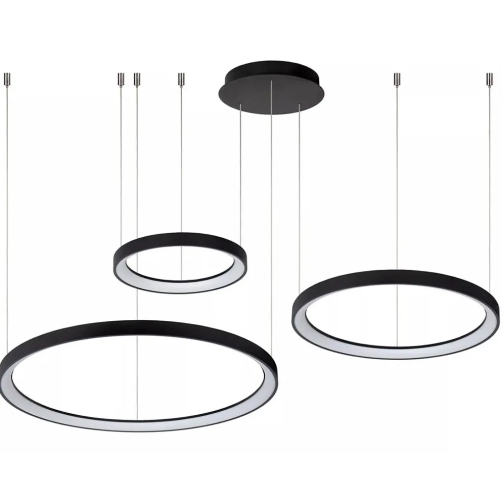 Hanglamp Vidal 3 ringen zwart