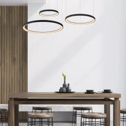 Hanglamp Vidal 3 ringen zwart