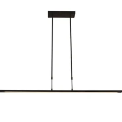 Hanglamp zwart balk 2xpushdimmer CCT