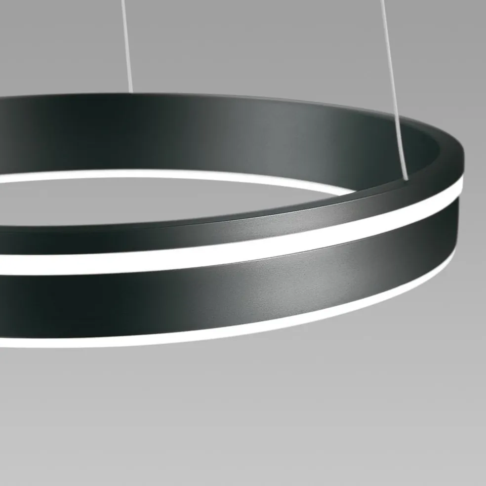 Hanglamp zwart ring 60cm + afst.bed.CCT