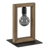 Houten tafellamp frame met zwart