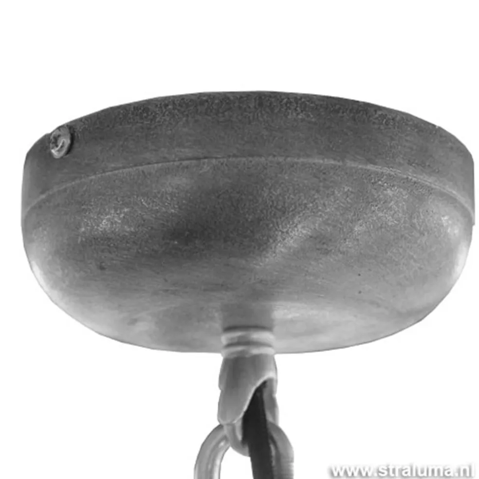Industriele hanglamp olijf metaal Bikkel