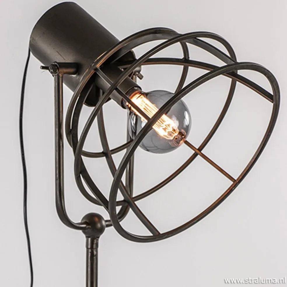 Industriële driepoot vloerlamp Givan