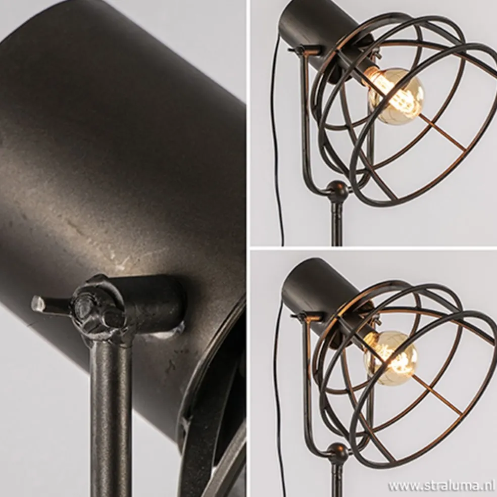 Industriële driepoot vloerlamp Givan