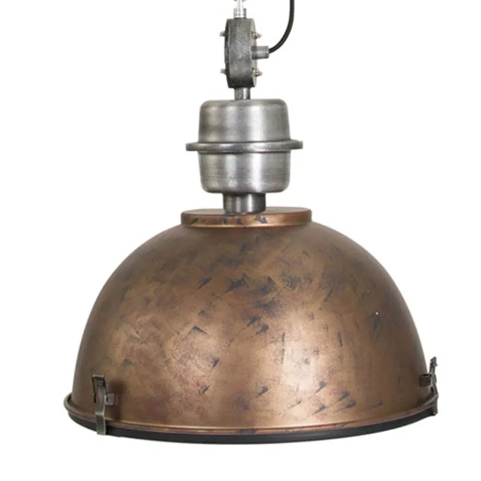 Industriële hanglamp bruin/brons tafel