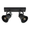 Industriële 2-lichts plafondspot mat zwart