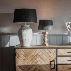 Kap Bridge zwart linnen 45x25