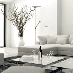 Klassieke LED vloerlamp met uplighter en leeslamp