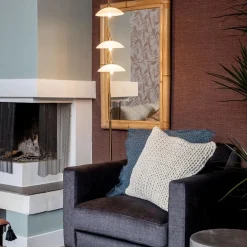 Klassieke 3-lichts vloerlamp brons inclusief LED