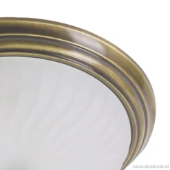 klassieke plafonnière Brons/glas