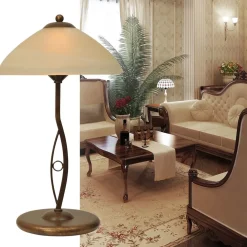 Klassieke tafellamp Bolzano bruin