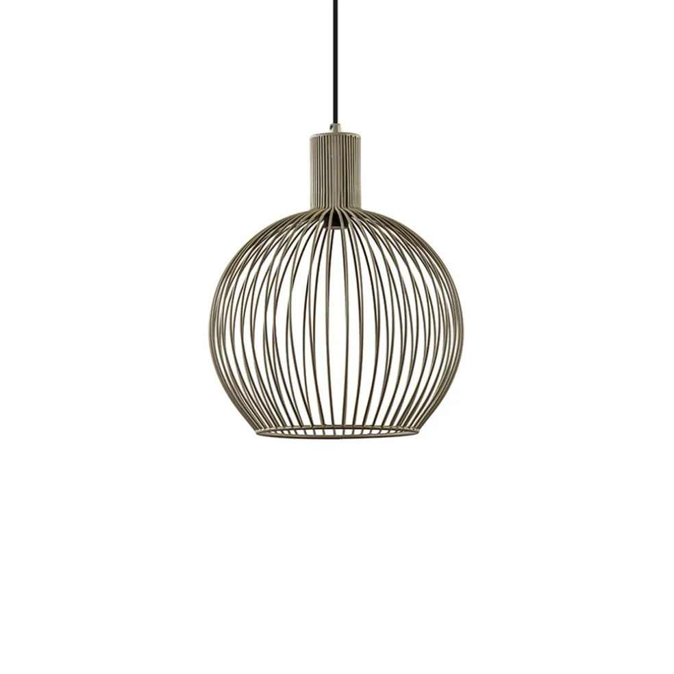 kleine draad hanglamp mat zand met zwart