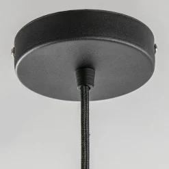 Kleine draad hanglamp mat zwart 30 cm