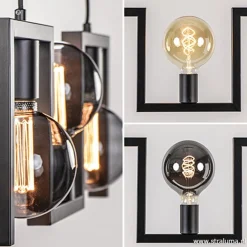 Kleine eettafel hanglamp zwart frame