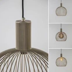 Kleine hanglamp draad mat zand