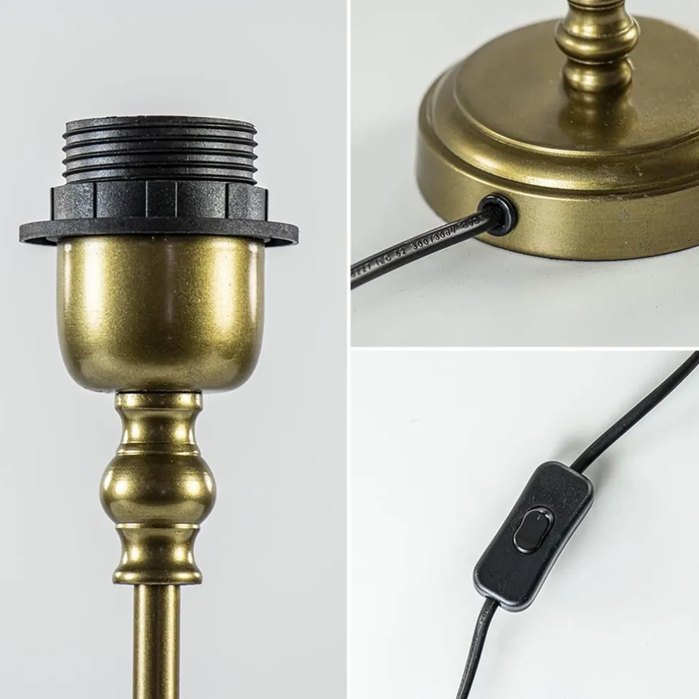 Kleine lampvoet Ramses antiek brons