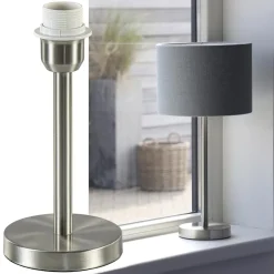 Kleine lampvoet Washington nikkel exclusief kap