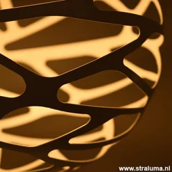 Kleine ronde design hanglamp Kelly wit