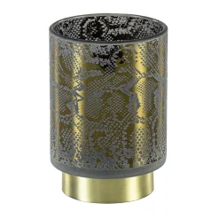 Kleine tafellamp Snake Light and Living grijs met goud