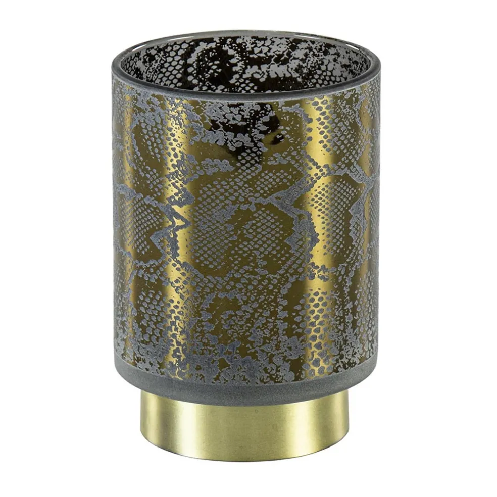 Kleine tafellamp Snake Light and Living grijs met goud