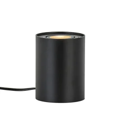 Kleine tafellamp spot mat zwart metaal