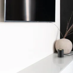 Kleine tafellamp spot mat zwart metaal