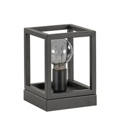Kleine tafellamp vierkant frame zwart