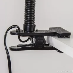 Klemplamp bureau/tafel zwart zilvergrijs