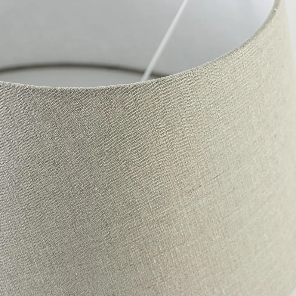 Lampenkap vlas linnen donker warm omgeslagen