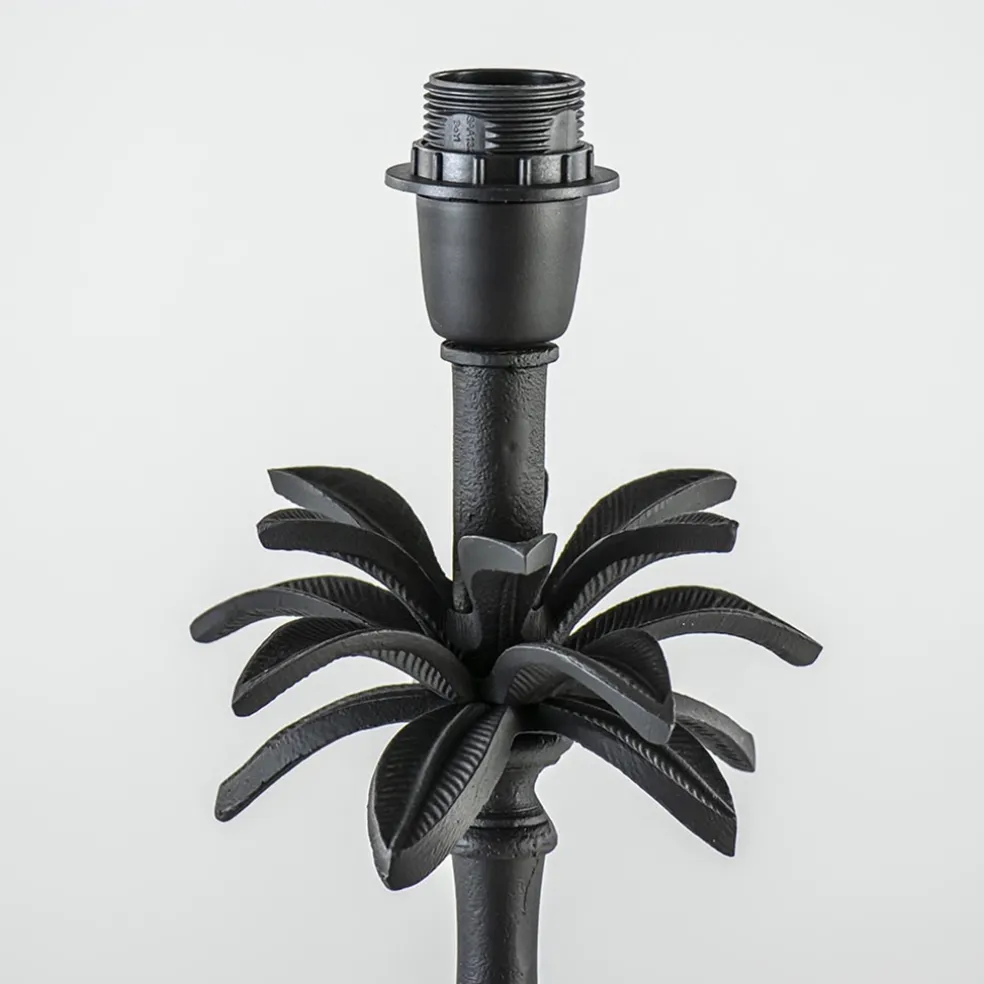 L&L lampvoet Armata mat zwarte palmboom