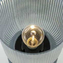 L&L tafellamp op batterijen Phoebe blauw-grijs groot