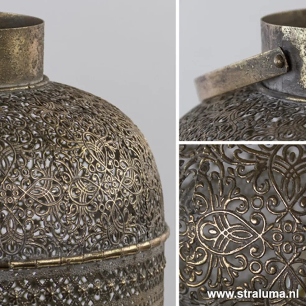 L&L tafellamp UDUPI bruin-goud Oosters