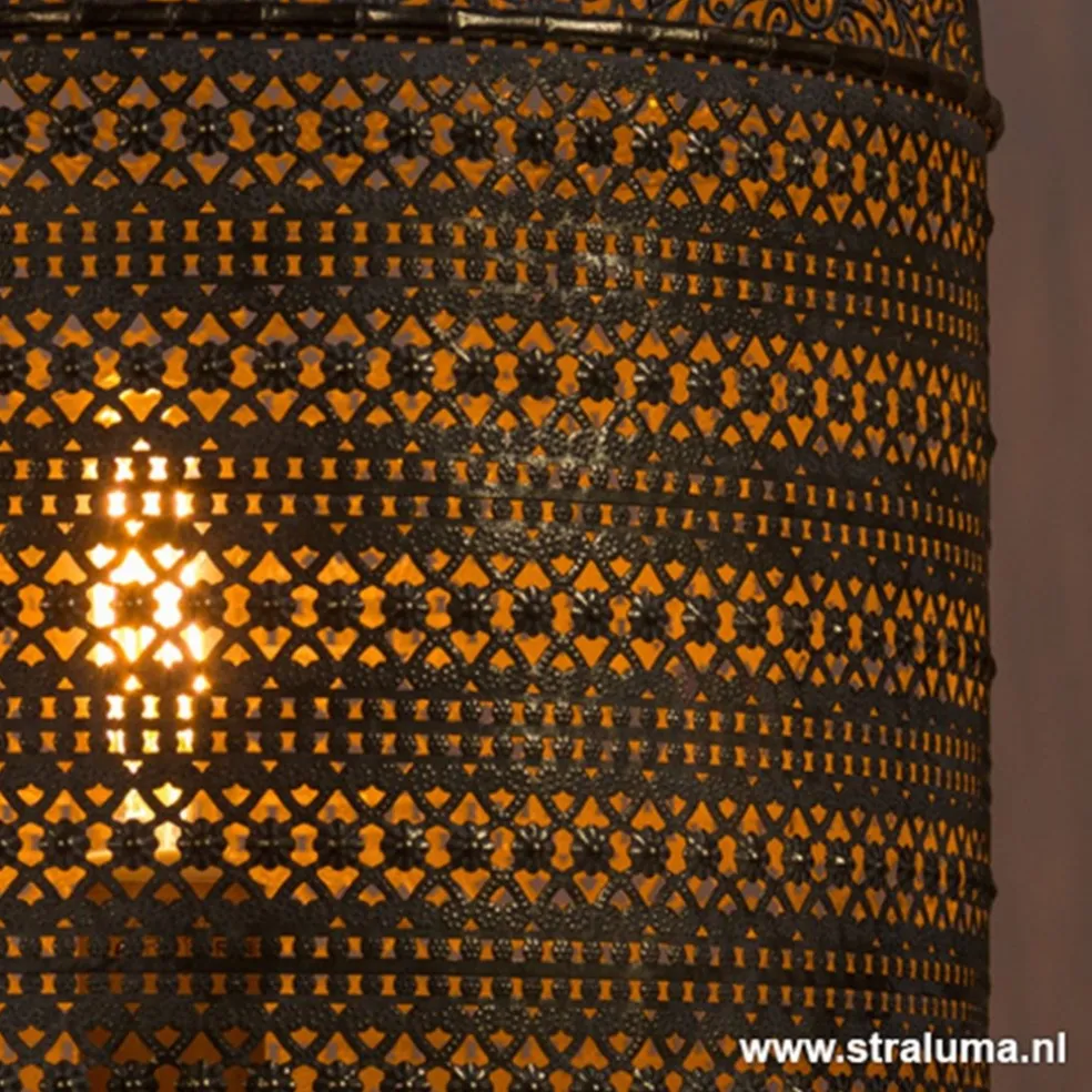 L&L tafellamp UDUPI bruin-goud Oosters