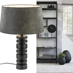 Lampvoet Desley zwart EXCL.KAP