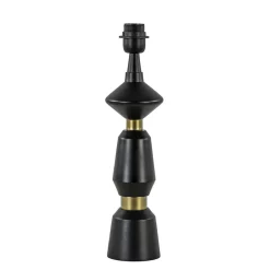 Lampvoet Ilvar zwart/mat goud z/kap