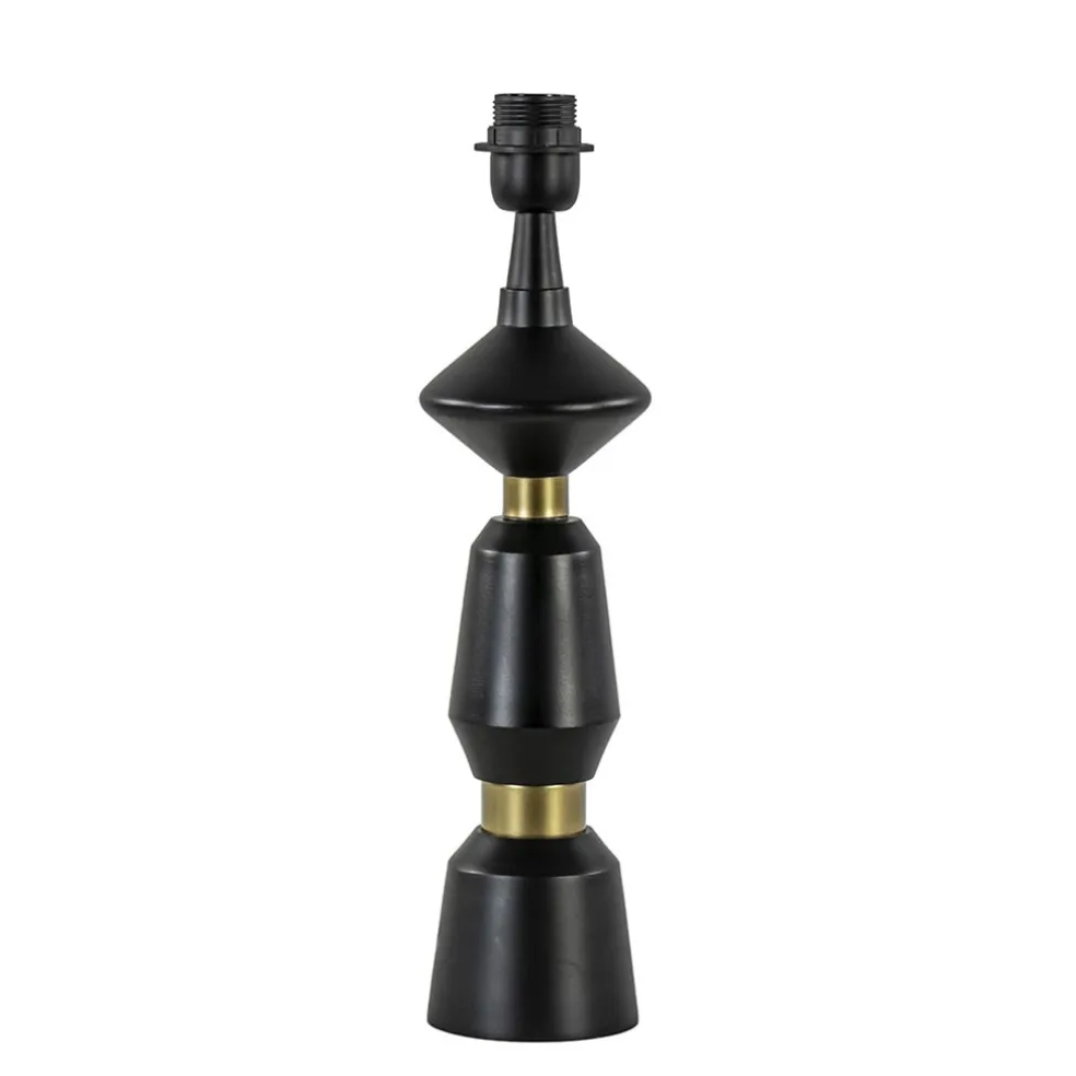 Lampvoet Ilvar zwart/mat goud z/kap