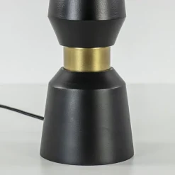 Lampvoet Ilvar zwart/mat goud z/kap