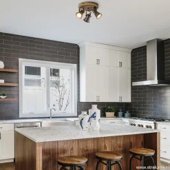 Landelijke 3-lichts plafondspot Seed metaal met hout