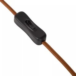 Landelijke tafellamp papier naturel met zwart