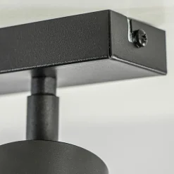 Langwerpige GU10 5-lichts opbouwspot mat zwart