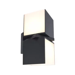 LED buitenlamp dubbele kubus draaibaar grijs IP54